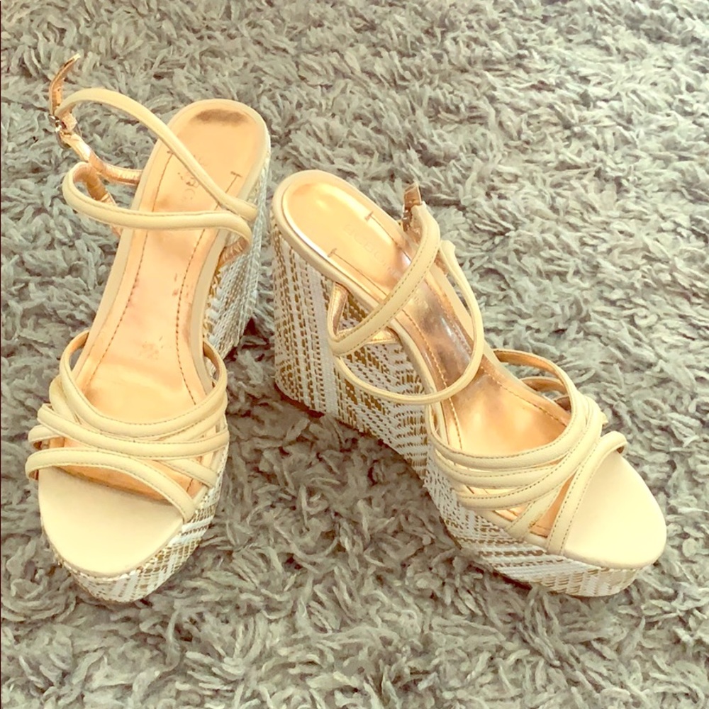 BCBG sandal wedges